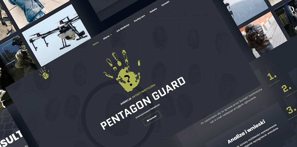 Strona internetowa firmy Pentagon Guard